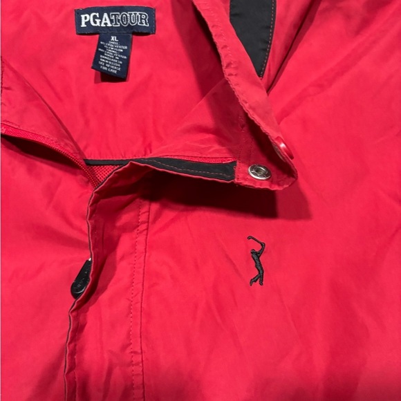 PGA Tour Men's Vibrant Red Windbreaker - Picture 2 of 7